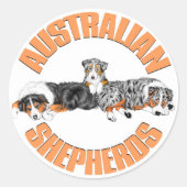 Australian Shepherds Sticker (Voorkant)