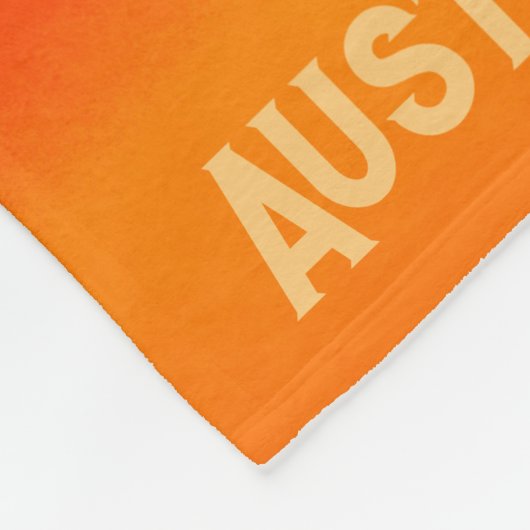 Australian Silhouette Sunset Sky Fleece Deken (Hoek)