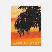 Australian Silhouette Sunset Sky Fleece Deken (Voorkant)