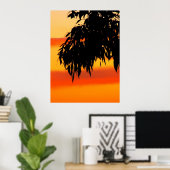 Australian Silhouette Sunset Sky Print (Thuiskantoor)