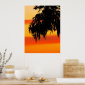 Australian Silhouette Sunset Sky Print (Keuken)
