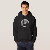 Australian Silky Terrier Apparel And Moon  Hallowe Hoodie (Voorkant volledig)