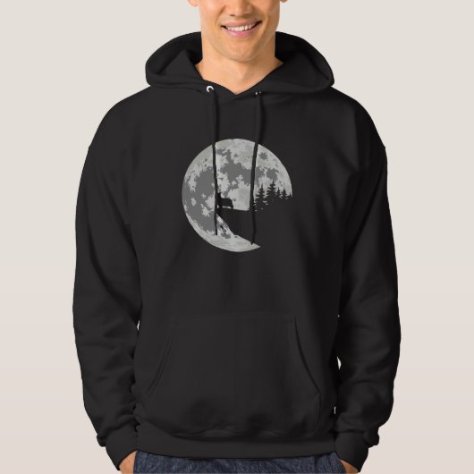 Australian Silky Terrier Apparel And Moon  Hallowe Hoodie (Voorkant)