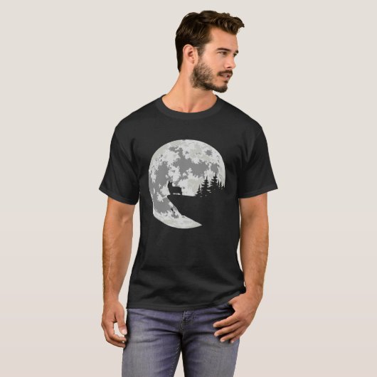 Australian Silky Terrier Apparel And Moon  Hallowe T-shirt (Voorkant volledig)