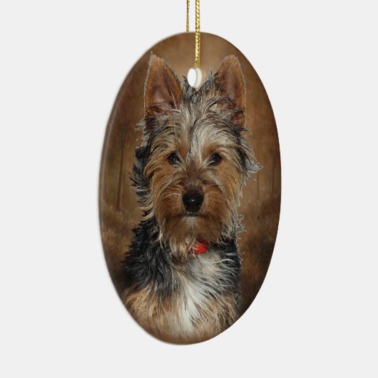Australian Silky Terrier Keramisch Ornament (Rechts)