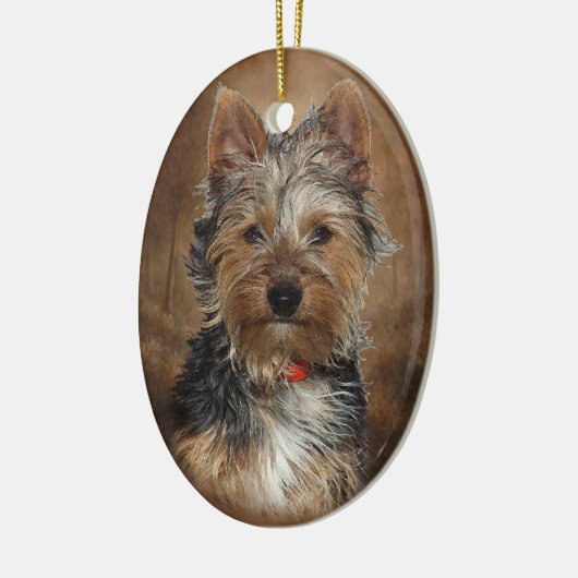Australian Silky Terrier Keramisch Ornament (Links)