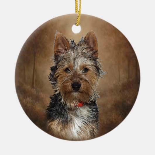 Australian Silky Terrier Keramisch Ornament (Voorkant)