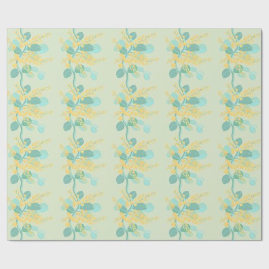 Australian Silver Wattle bloesems Cadeaupapier (Vlak)