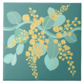 Australian Silver Wattle blossoms Ceramic Tegel Tegeltje (Voorkant)