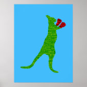 Australian Slang Boxing Kangaroo Poster (Voorkant)