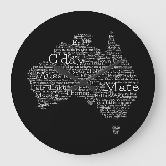 Australian slang map grote klok (Voorkant)