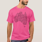 Australian Slang Map T-shirt (Voorkant)