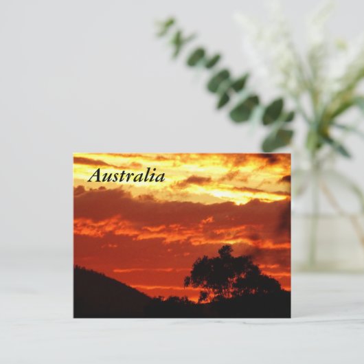 Australian Sunset Briefkaart (Staand voorkant)