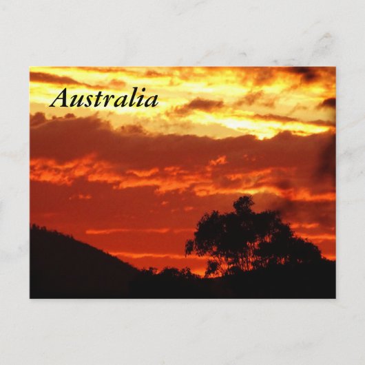 Australian Sunset Briefkaart (Voorkant)