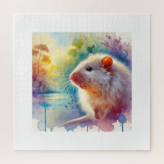 Australian swamp rat 010824AREF143 - Watercolor Legpuzzel (Verticaal)