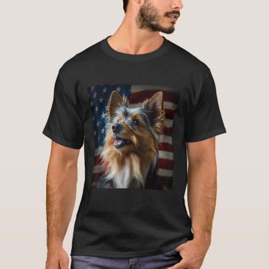 Australian Terrier 4th of July Australian Terrier T-shirt (Voorkant)