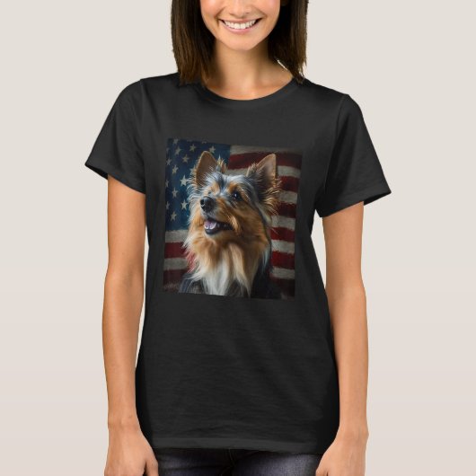 Australian Terrier 4th of July  Australian Terrier T-shirt (Voorkant)