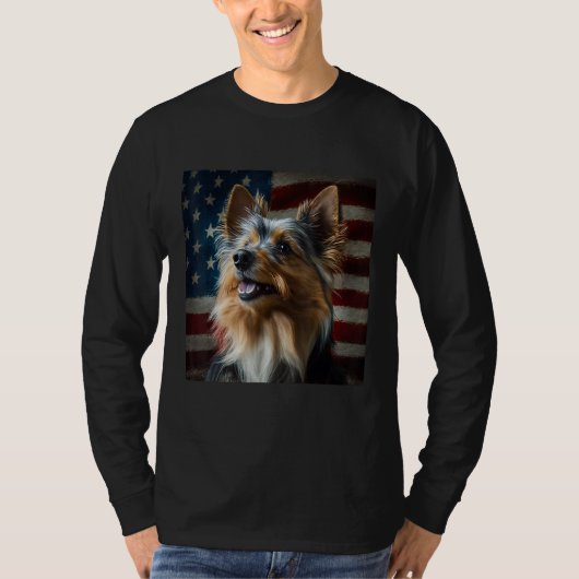 Australian Terrier 4th of July  Australian Terrier T-shirt (Voorkant)