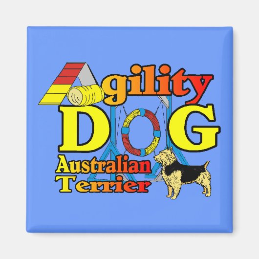 Australian_Terrier_Agility Magneet (Voorkant)