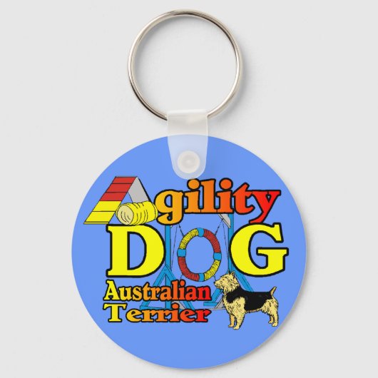 Australian_Terrier_Agility Sleutelhanger (Voorkant)