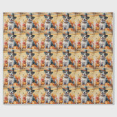 Australian Terrier Autumn verlaat Thanksgiving Cadeaupapier (Vlak)