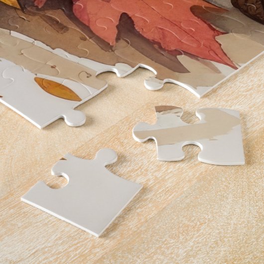 Australian Terrier Autumn verlaat Thanksgiving Legpuzzel (Zijkant)