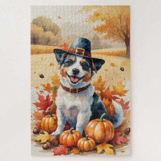 Australian Terrier Autumn verlaat Thanksgiving Legpuzzel (Verticaal)