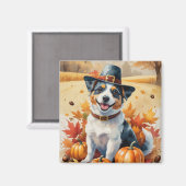 Australian Terrier Autumn verlaat Thanksgiving Magneet (Voorkant / Achterkant)