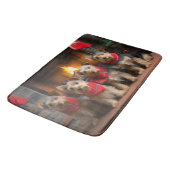 Australian Terrier bij de open haard Kerstmis Badmat (Gekanteld)