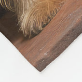 Australian Terrier bij de open haard Kerstmis Fleece Deken (Hoek)