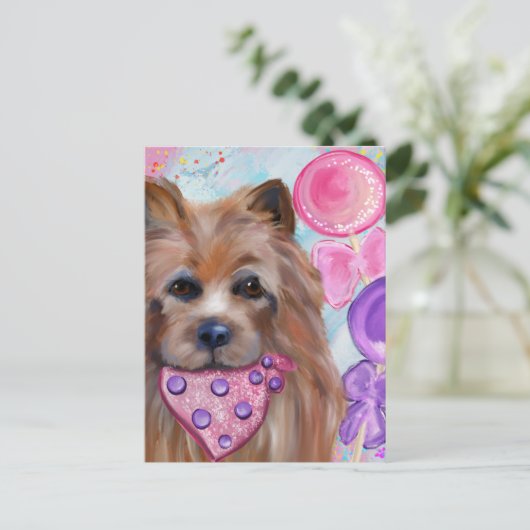 AUSTRALIAN TERRIËR   BRIEFKAART (Staand voorkant)