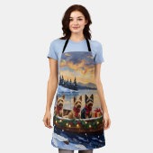 Australian Terrier Christmas Boat Holiday Schort (Gedragen)