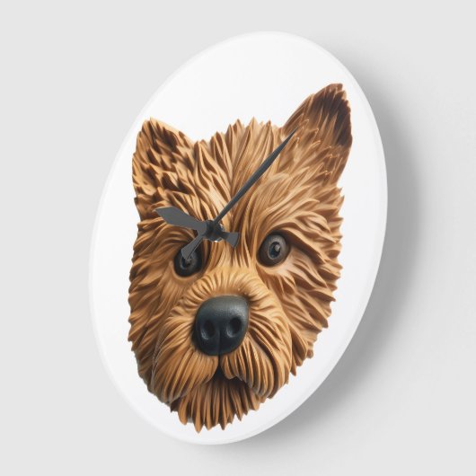 Australian Terrier Dog 3D geïnspireerd Grote Klok (Hoek)