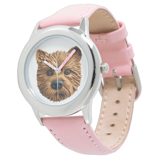 Australian Terrier Dog 3D geïnspireerd Horloge (Gekanteld)