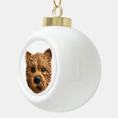 Australian Terrier Dog 3D geïnspireerd Keramische Bal Ornament (Rechts)