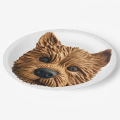 Australian Terrier Dog 3D geïnspireerd Papieren Bordje (Gekanteld)
