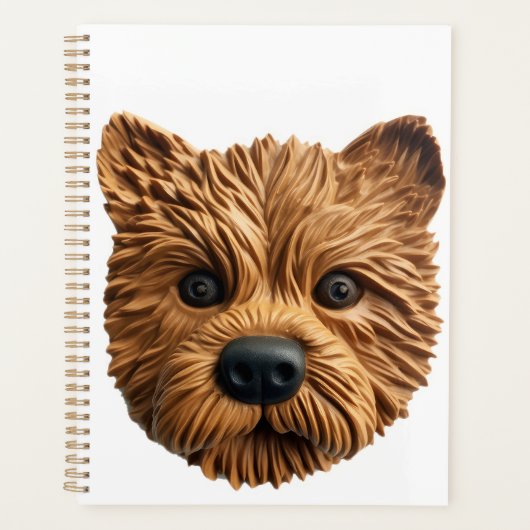 Australian Terrier Dog 3D geïnspireerd Planner (Voorkant)