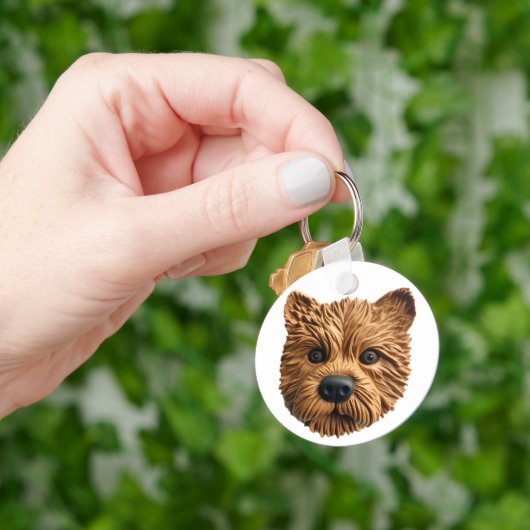 Australian Terrier Dog 3D geïnspireerd Sleutelhanger (Hand)