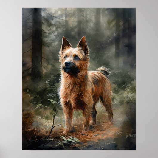 Australian Terrier Dog Art Print Poster (Voorkant)