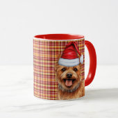Australian Terrier Dog Holiday Geplakt Kerstmis Mok (Voorkant rechts)