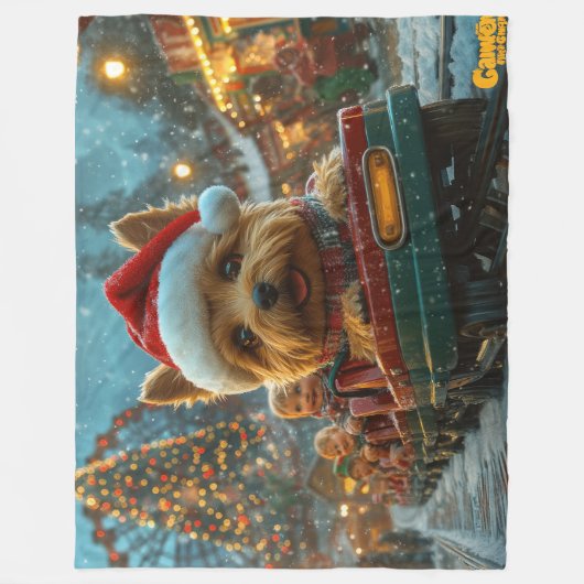 Australian Terrier Dog Roller Onderzetter Kerst Fleece Deken (Voorkant)