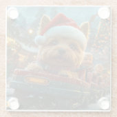 Australian Terrier Dog Roller Onderzetter Kerst Glazen Onderzetter (Achterkant)