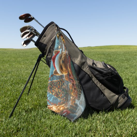 Australian Terrier Dog Roller Onderzetter Kerst Golfhanddoek (Groen)