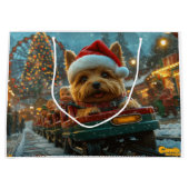 Australian Terrier Dog Roller Onderzetter Kerst Groot Cadeauzakje (Voorkant)