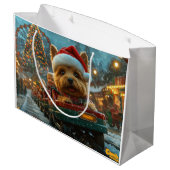 Australian Terrier Dog Roller Onderzetter Kerst Groot Cadeauzakje (Achterkant Gekanteld)