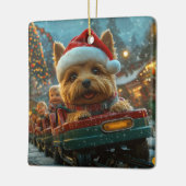 Australian Terrier Dog Roller Onderzetter Kerst Keramisch Ornament (Links)