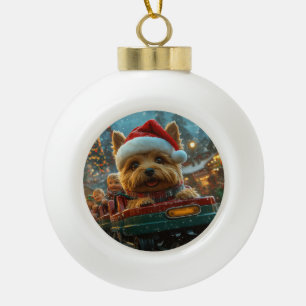 Australian Terrier Dog Roller Onderzetter Kerst Keramische Bal Ornament