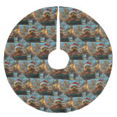 Australian Terrier Dog Roller Onderzetter Kerst Kerstboom Rok (Voorkant)