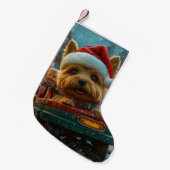 Australian Terrier Dog Roller Onderzetter Kerst Kleine Kerstsok (Voorkant (Hangend))