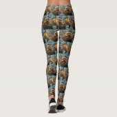 Australian Terrier Dog Roller Onderzetter Kerst Leggings (Achterkant)